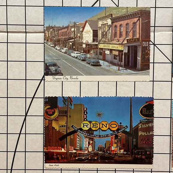 Vintage postcards ca1960/1970 Reno, Lake Tahoe, Virginia City/Old Mine Headframe - Picture 2 of 12